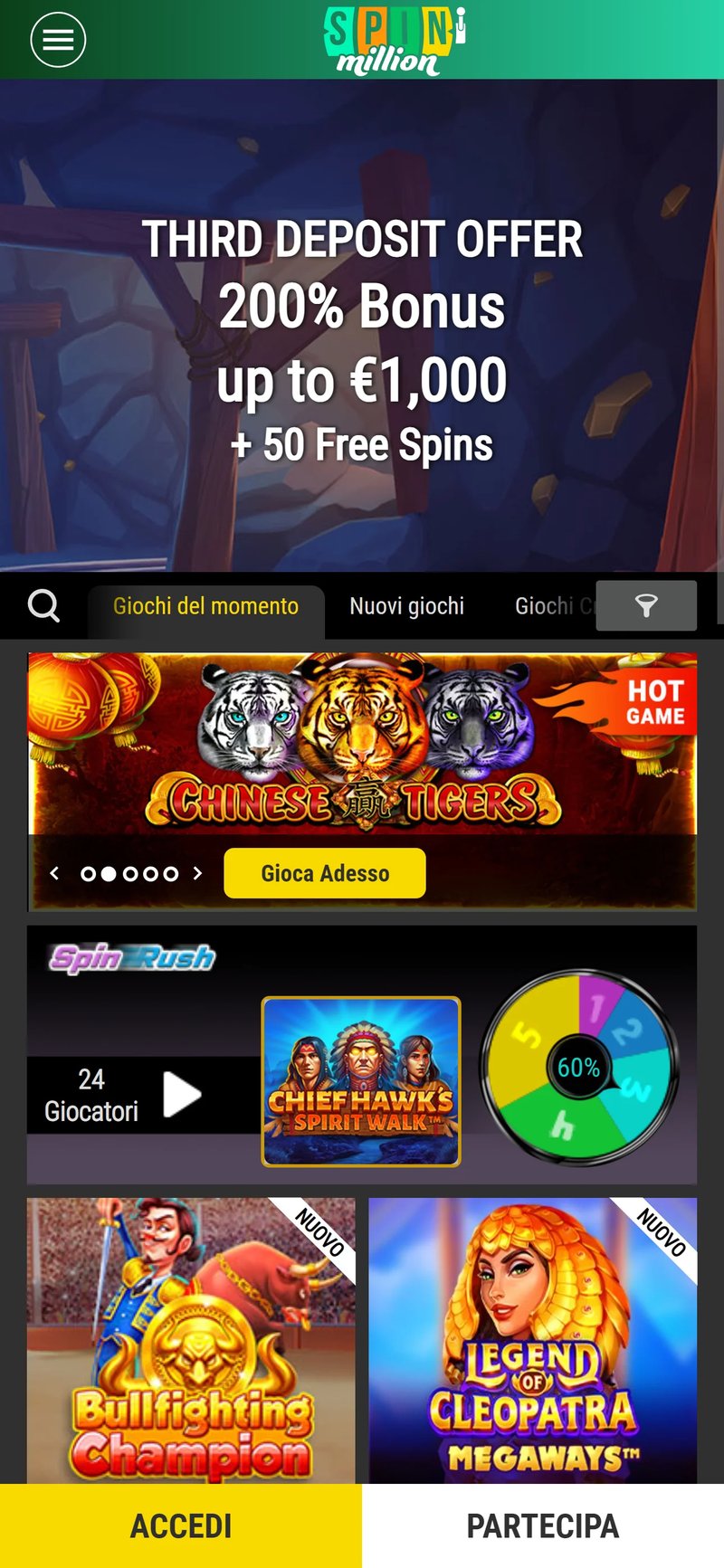 Spin million casino mobile in United Kingdom